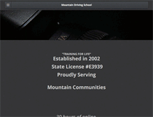 Tablet Screenshot of mountaindrivingschool.org